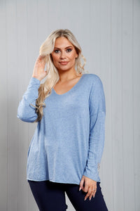 Goose Island V Neck Sweater with Heart Cuff
