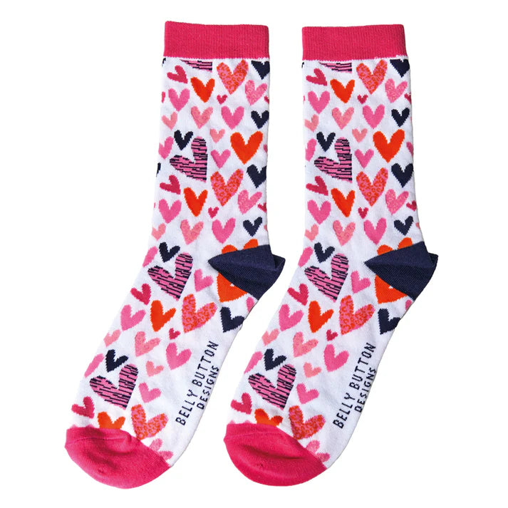 Belly Button Bamboo Socks Heart Design