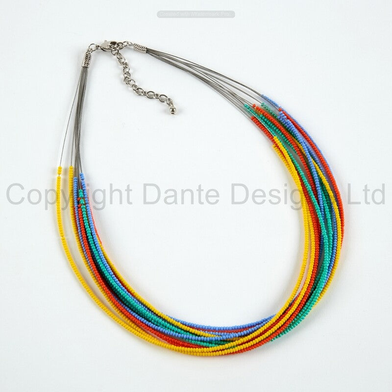 Dante Multi Coloured Beaded Necklace