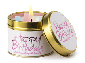Lily-Flame Happy Birthday Candle Tin
