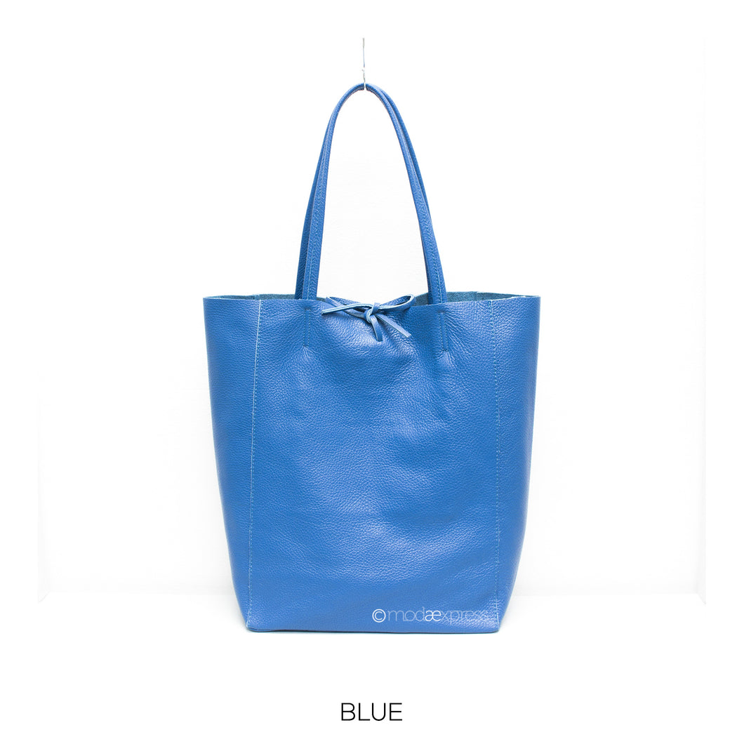 Italian Leather Blur Tote Bag