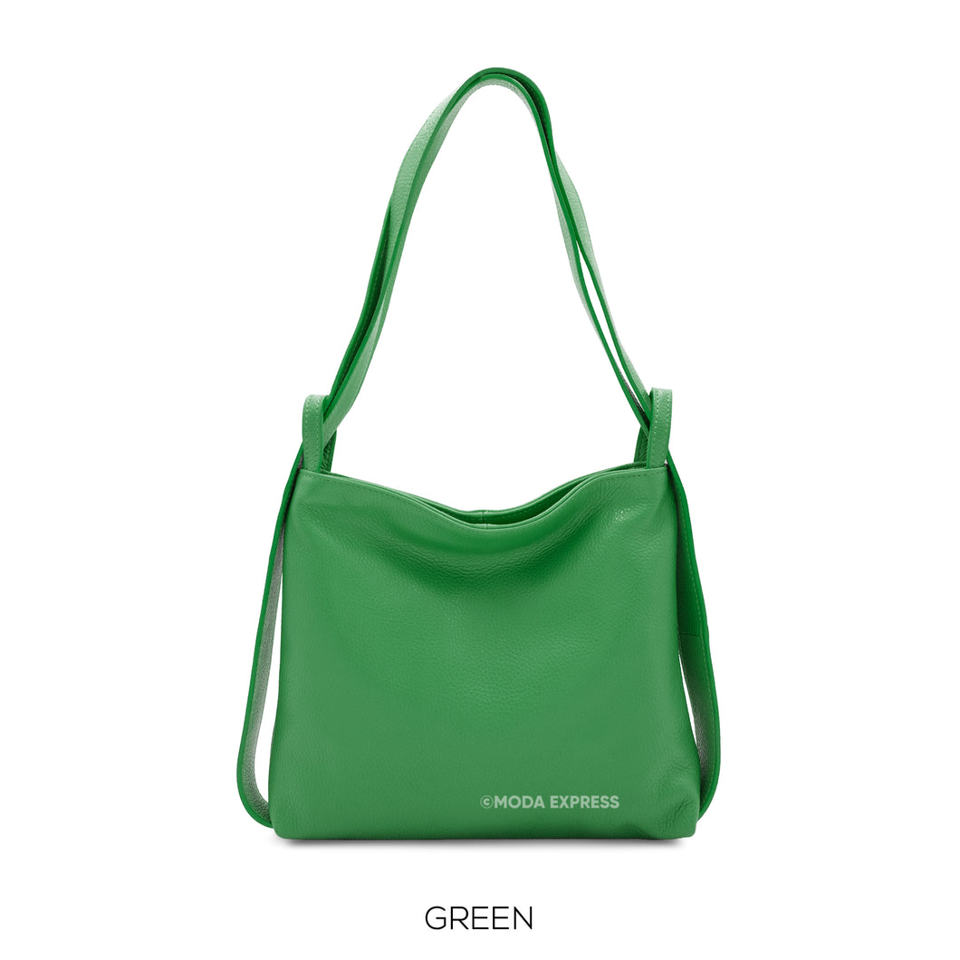 Italian Leather Emerald Green Handbag