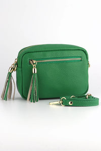 Italian Leather Small  GreenCamera Bag