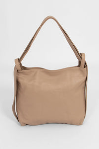 Italian Leather Beige Tote/Back Pack