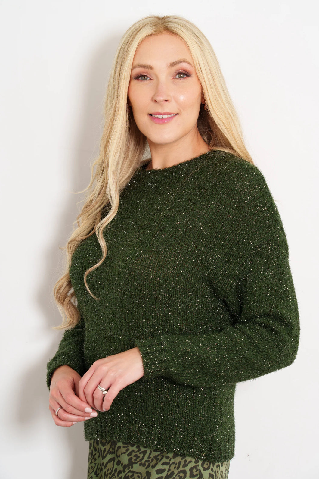 Green Wool Blend Sweater