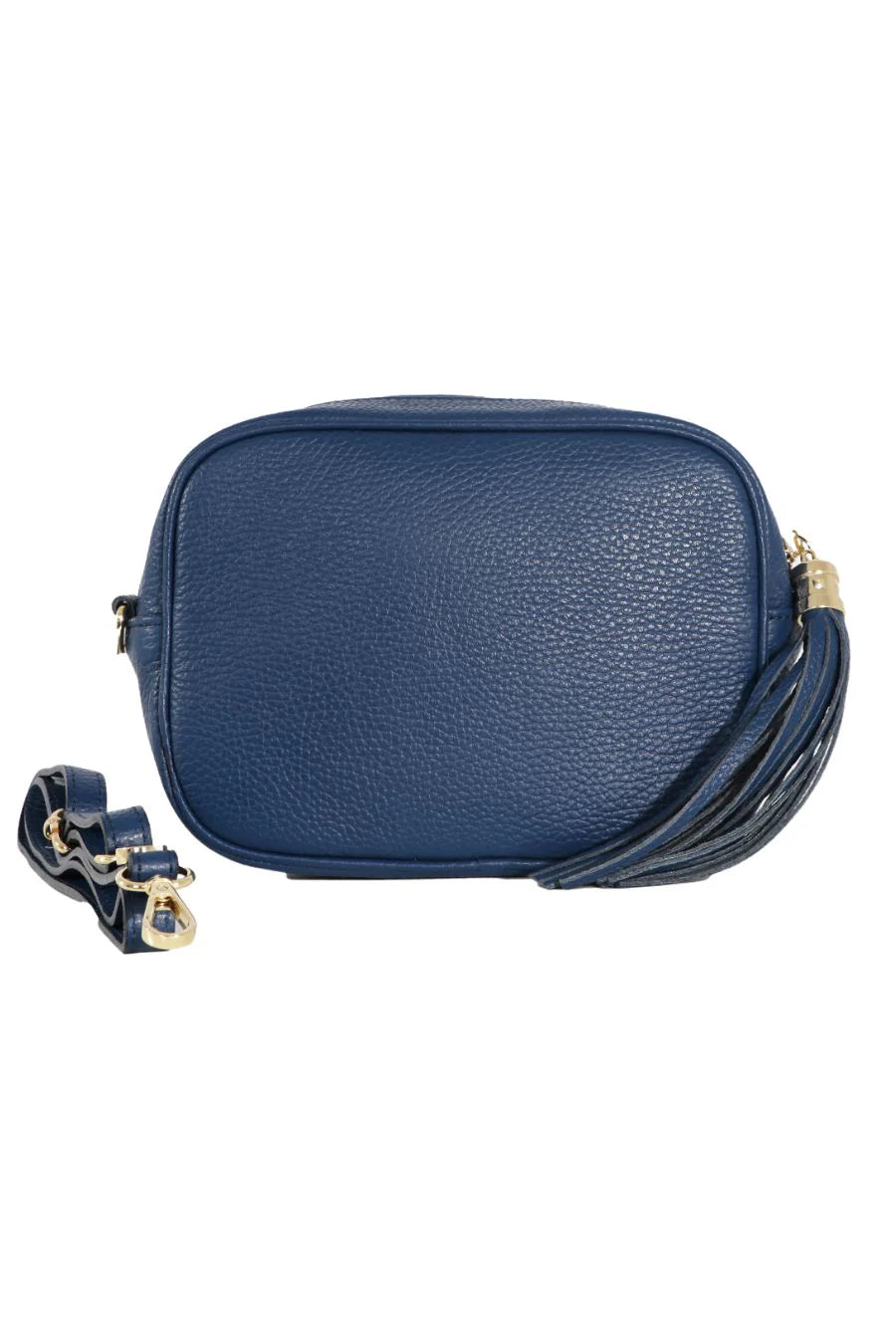 Italian Leather Navy Camera Bag