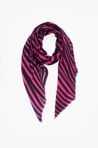 Fuchsia Two Tone Wave Scarf