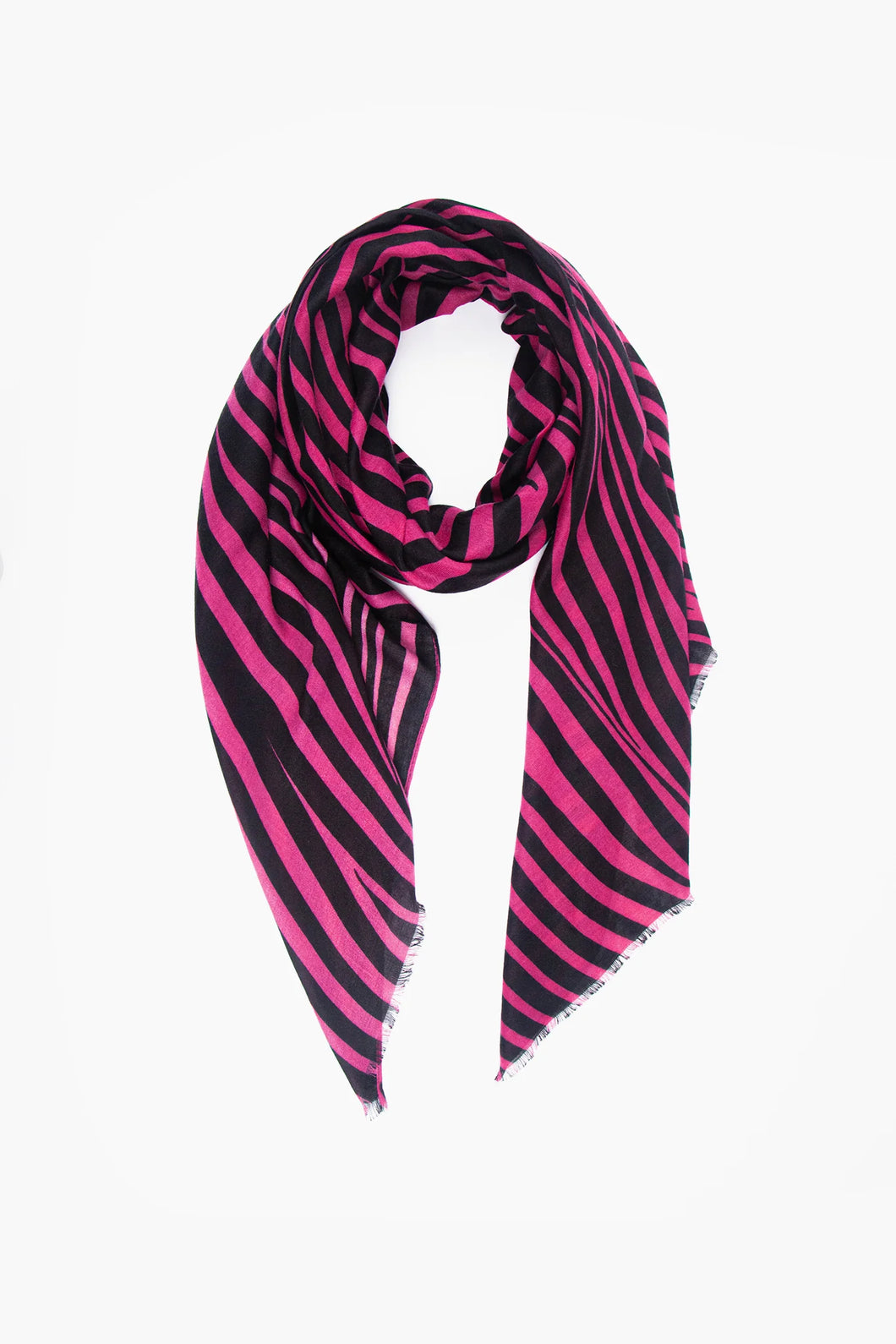 Fuchsia Two Tone Wave Scarf