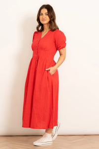 Poppy Cotton Midi Tea Dress