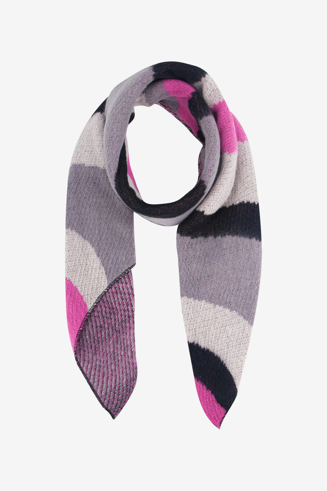Grey & Pink Waves Heavyweight Scarf