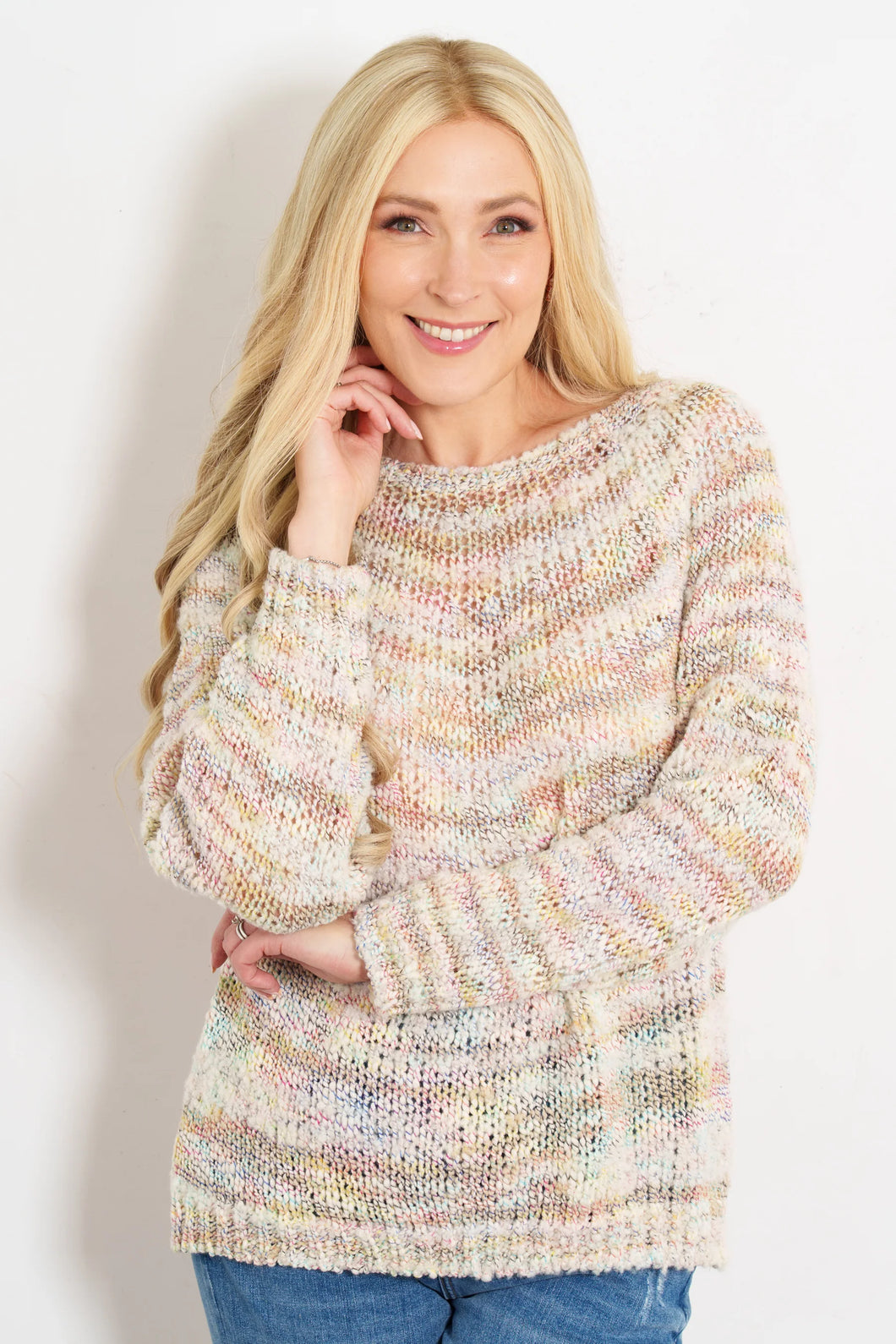 Cream Multi Sweater