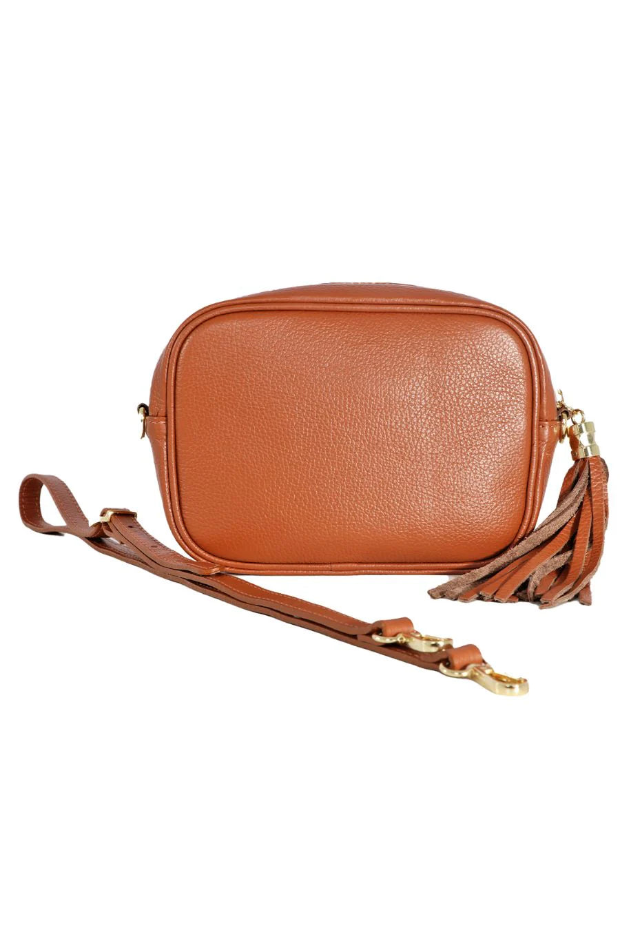 Italian Leather Tan Crossbody  Bag