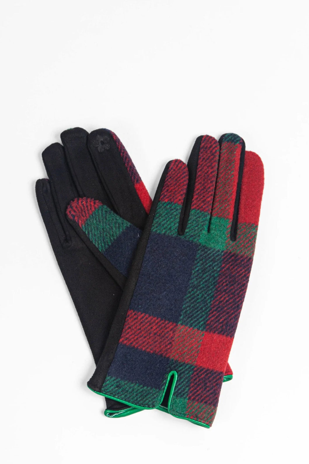 Red, Green Tartan Gloves