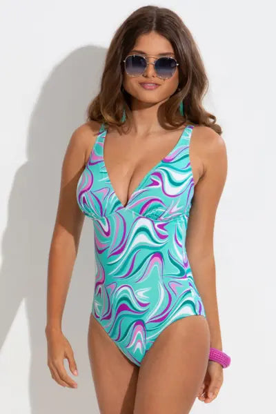 Pour Moi Carnival  V Neck Swimsuit  30% REDUCED