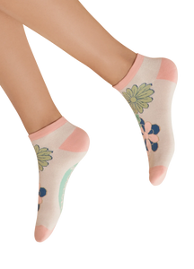 Powder Kaleidoscope Floral Trainer Sock