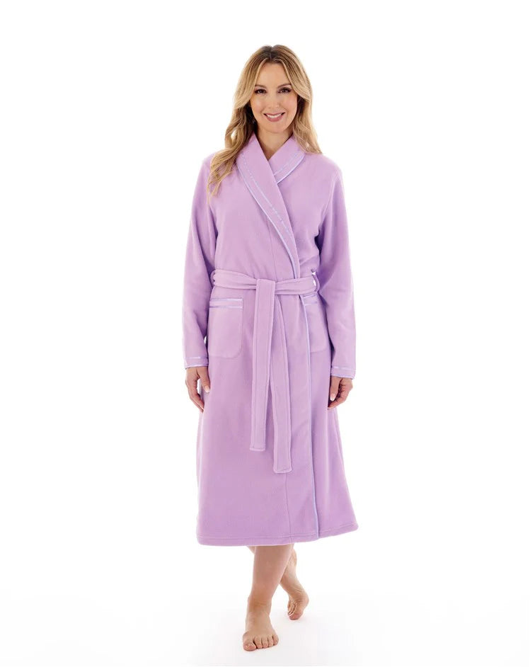 Slendedrella Lilac Polar Fleece Dressing Gown