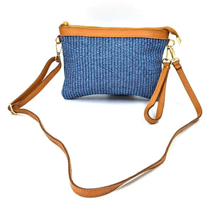 Light Blue Jute Clutch Bag