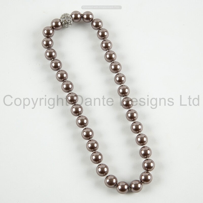 Dante Brown Pearls with Magnetic Clasp