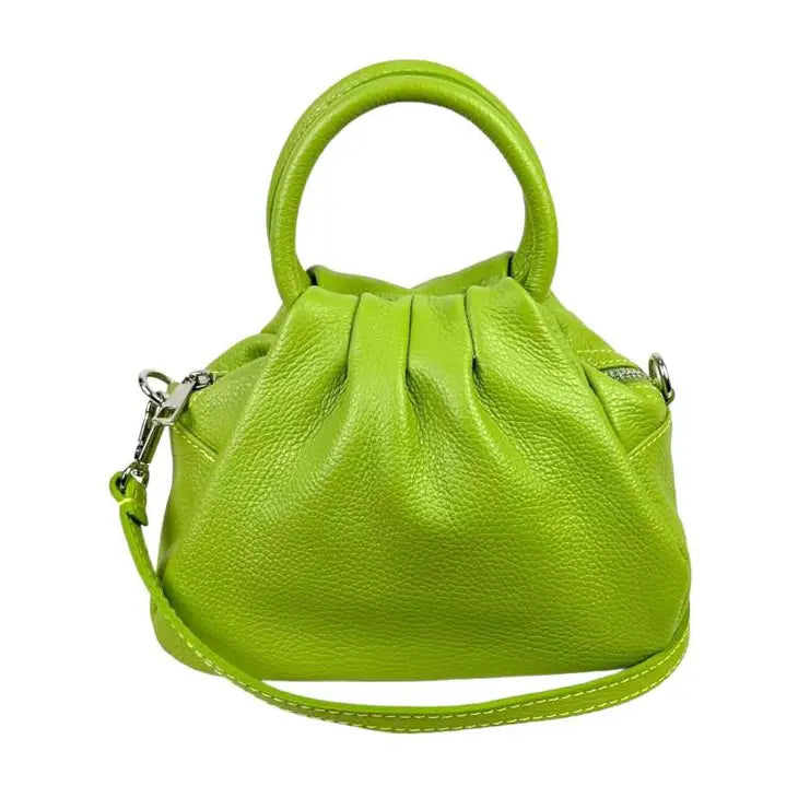 Italian Leather Lime Green Leather Handbag