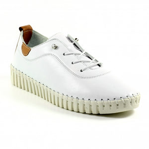 Luner Flamborough White Leather Shoe
