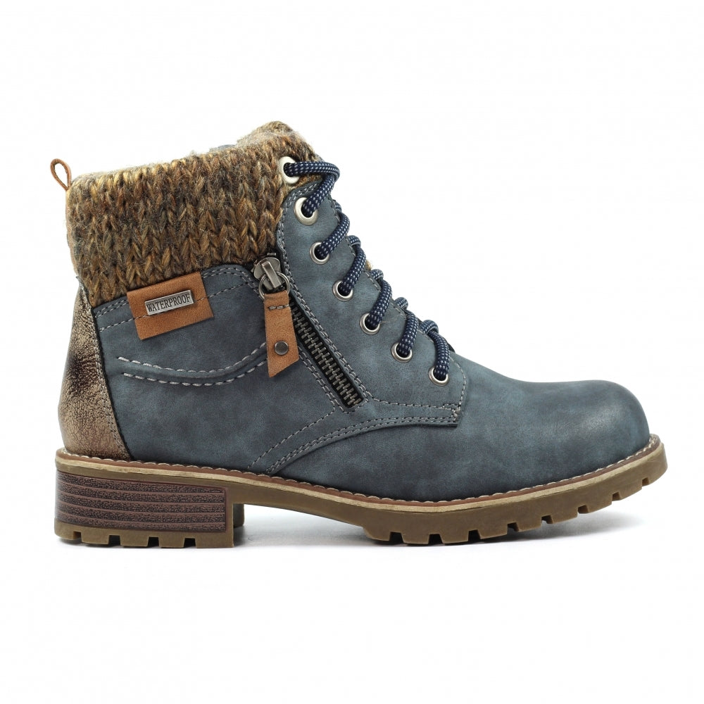Lunar Millie Mid Blue Waterproof Boot