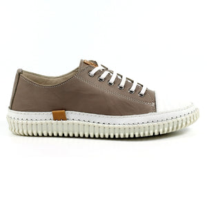 Lazy Dogz Truffle Taupe Leather Shoe