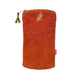 Lua Orangr Corduroy Glasses Case