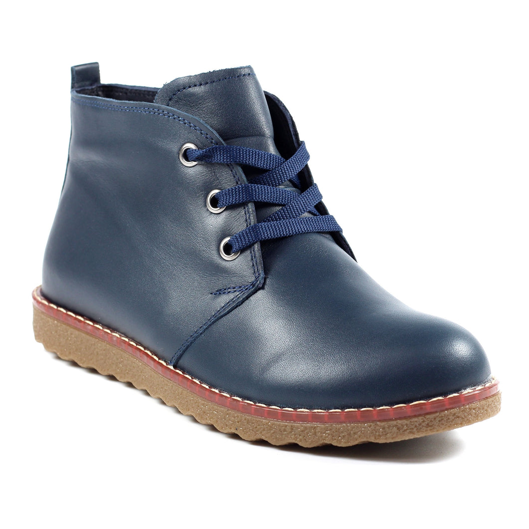 Lunar Clare Navy Leather Boot