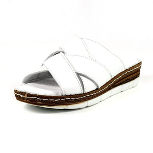 Lunar Gwen  White Leather Sandal