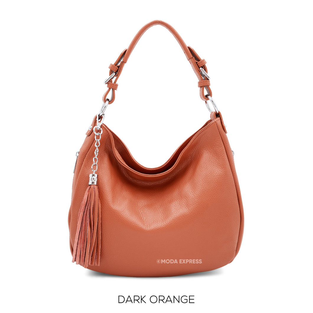 Italian Orange Leather Bag