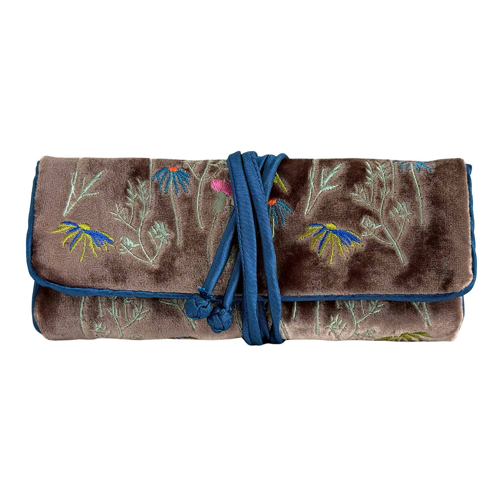 Lua Meadow Velvet Jewellery Roll