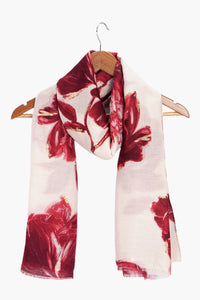 Red Floral Scarf