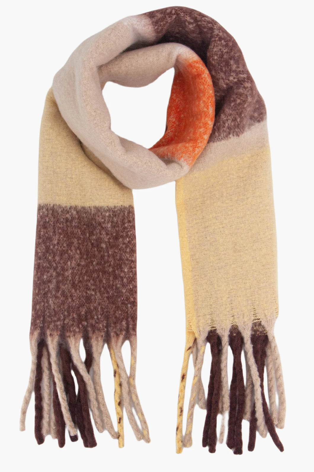 Neutral Colour Block Scarf