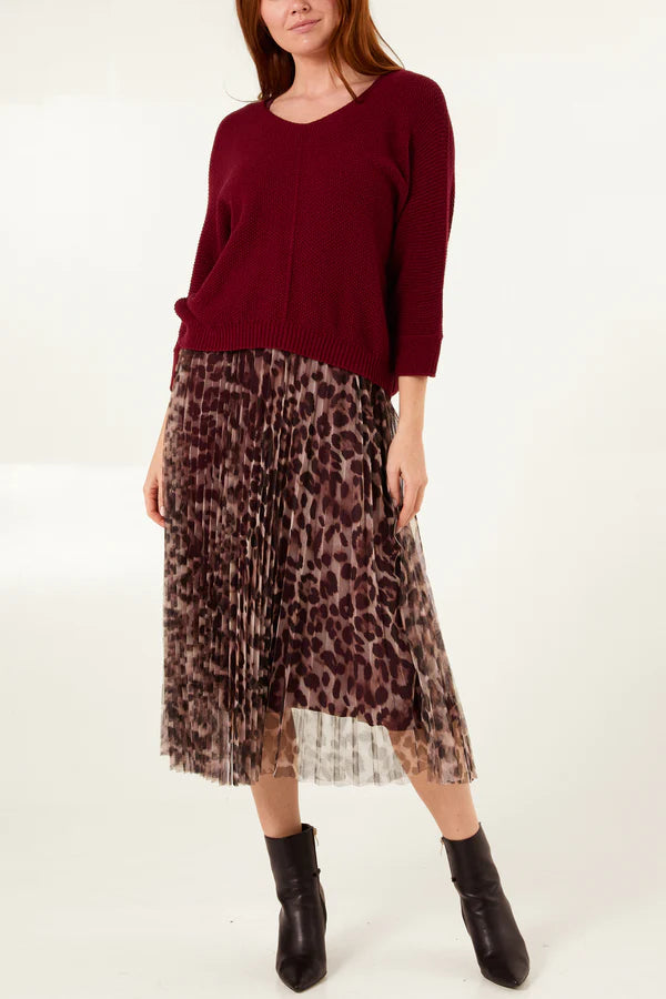 Leopard Skirt Dress & Jumper