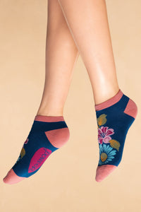 Powde rVintage Floral Trainer Socks