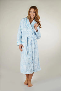 Slenderella  Blue Fleece Dressing Gown