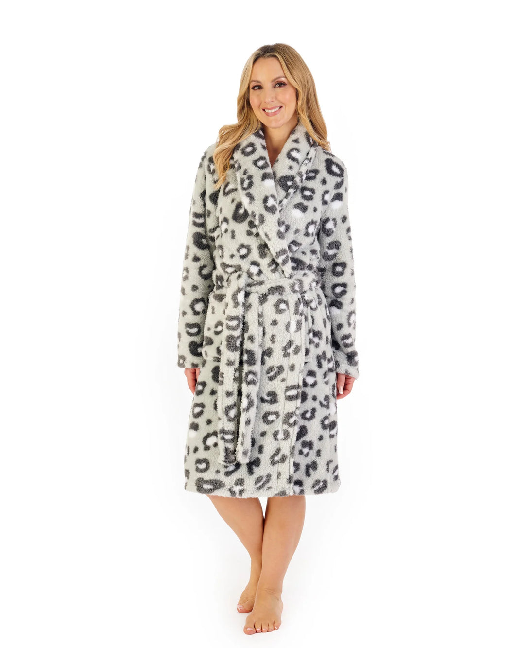 Slenderella Leopard Printed Dressing Gown