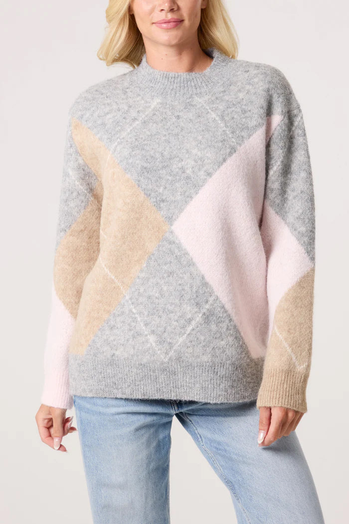 Soft Knit Diamond Sweater