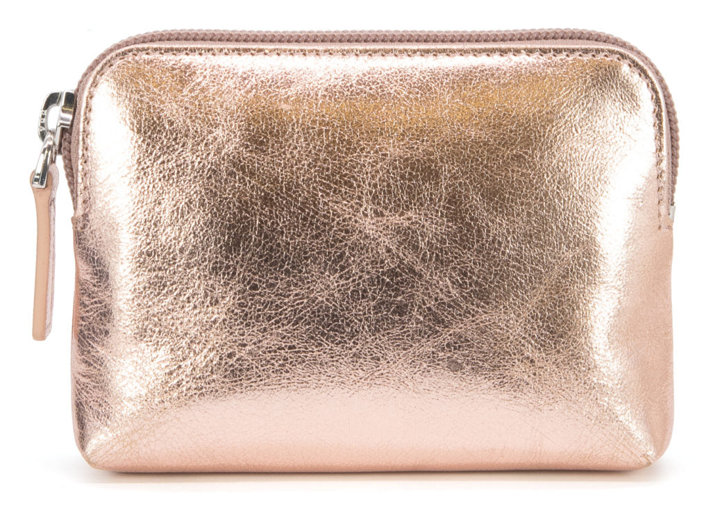 Rose Gold Leather Purse