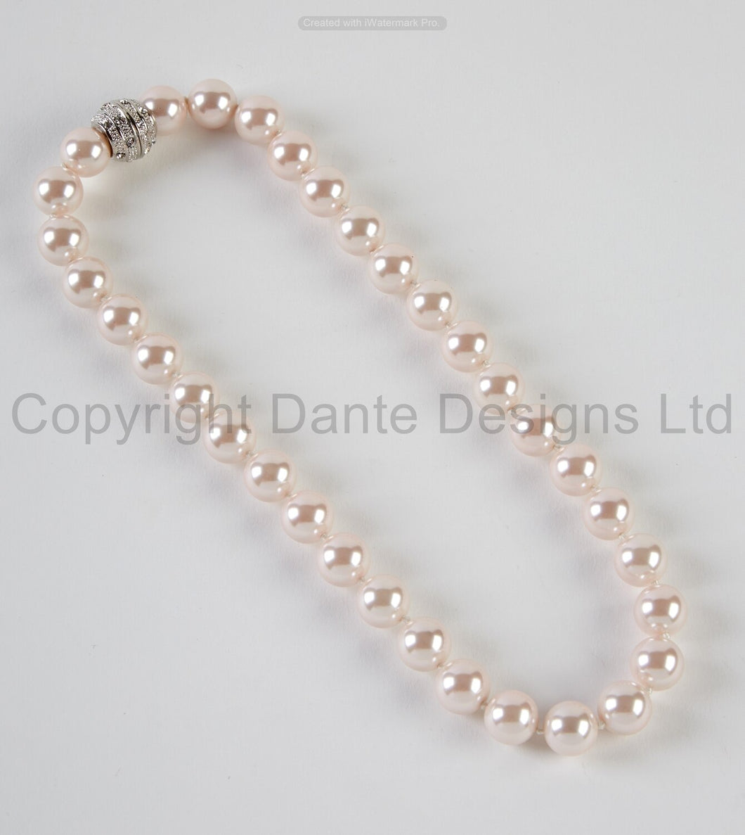 Pink Pearls Magnetic Clasp