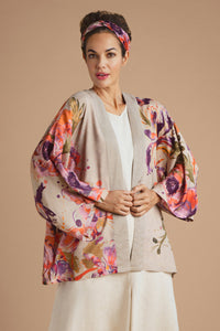 Powder Orchid & Iris Kimono Jacket
